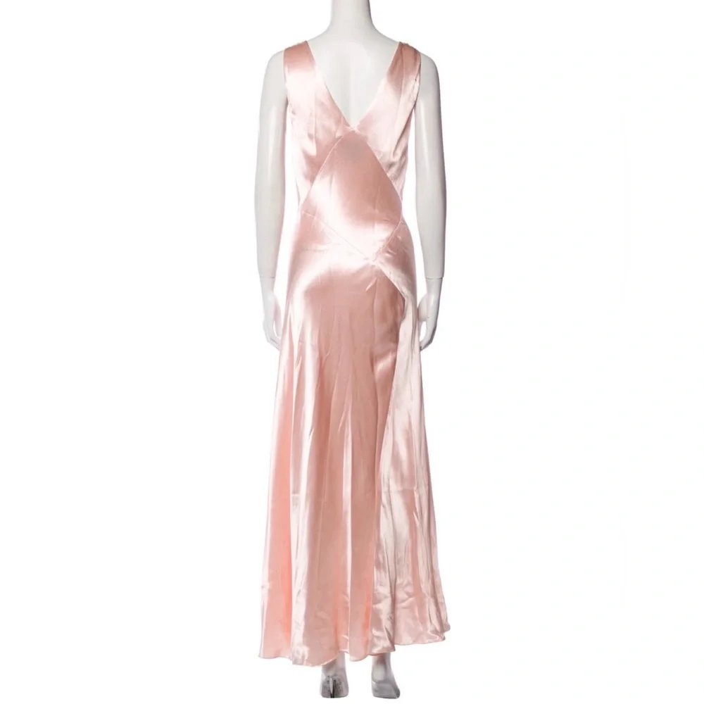 RALPH LAUREN COLLECTION PINK SILK DRESS - Picture 3 of 11